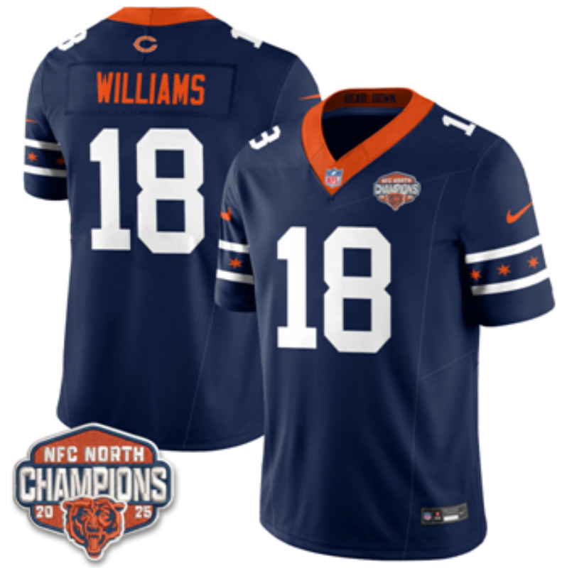 Men Chicago Bears #18 Williams blue Nike Limited NFL Jersey 0912005